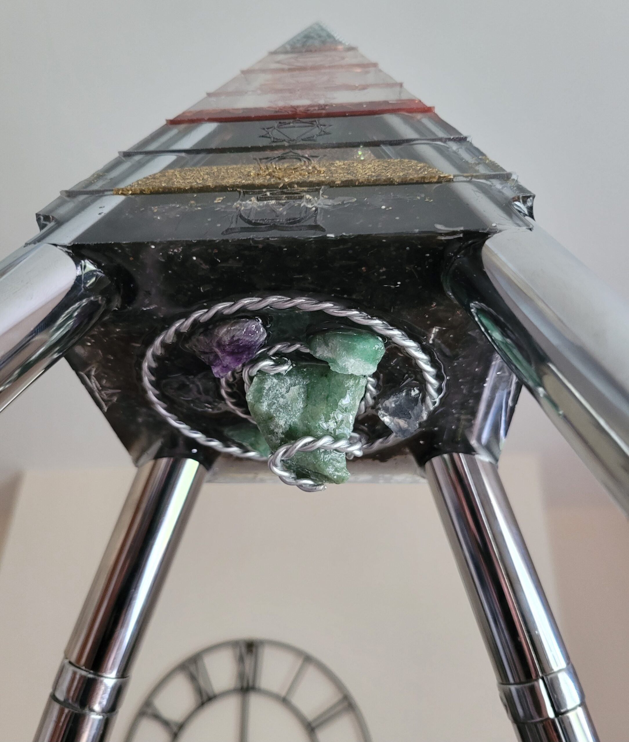 apex of a meditation pyramid indoors