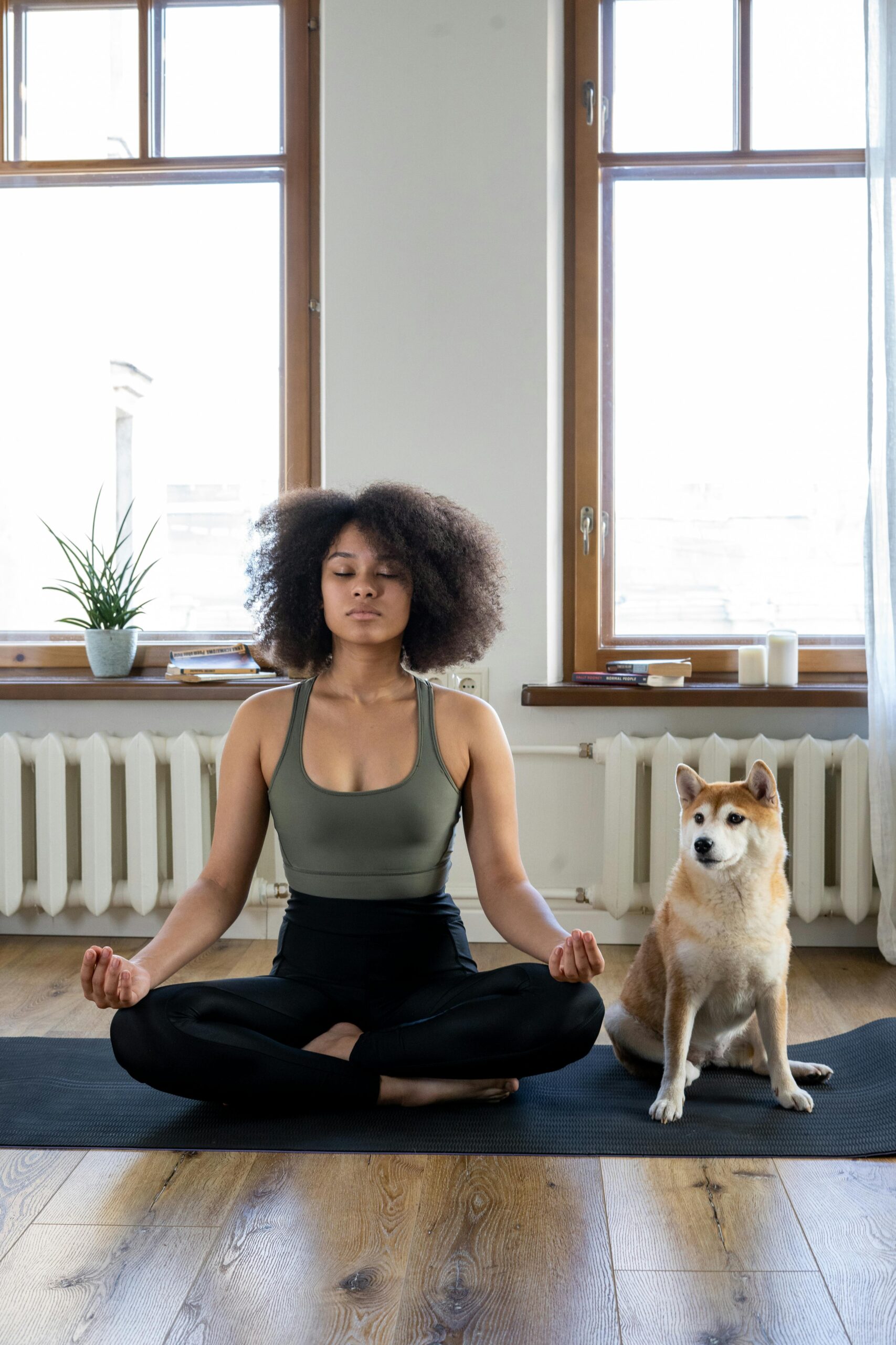 meditating sat on the floor